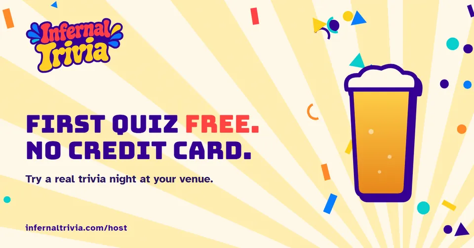 Infernal Trivia Host — First quiz free. No credit card. infernaltrivia.com/host