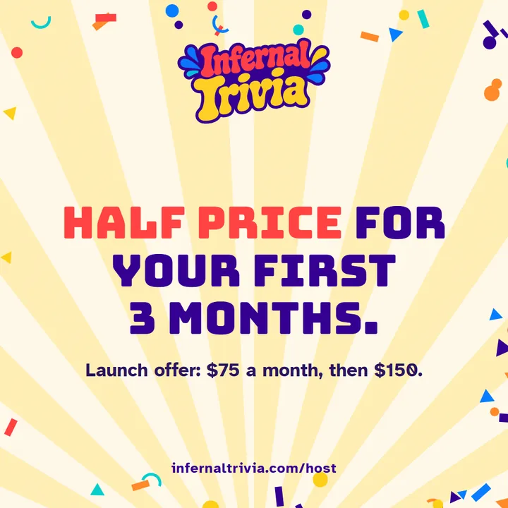 Infernal Trivia Host — Half price for your first 3 months. infernaltrivia.com/host