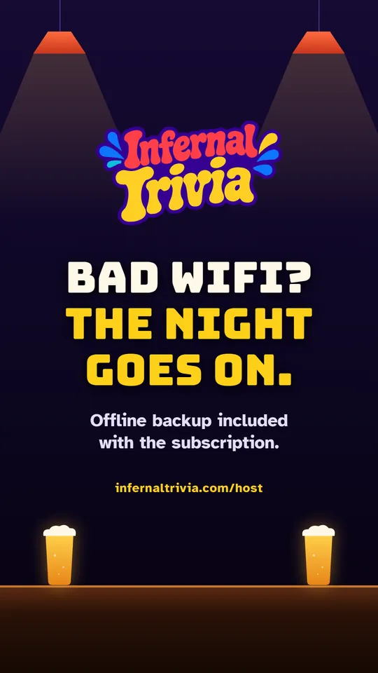 Infernal Trivia Host — Bad wifi? The night goes on. infernaltrivia.com/host