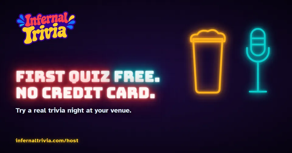 Infernal Trivia Host — First quiz free. No credit card. infernaltrivia.com/host