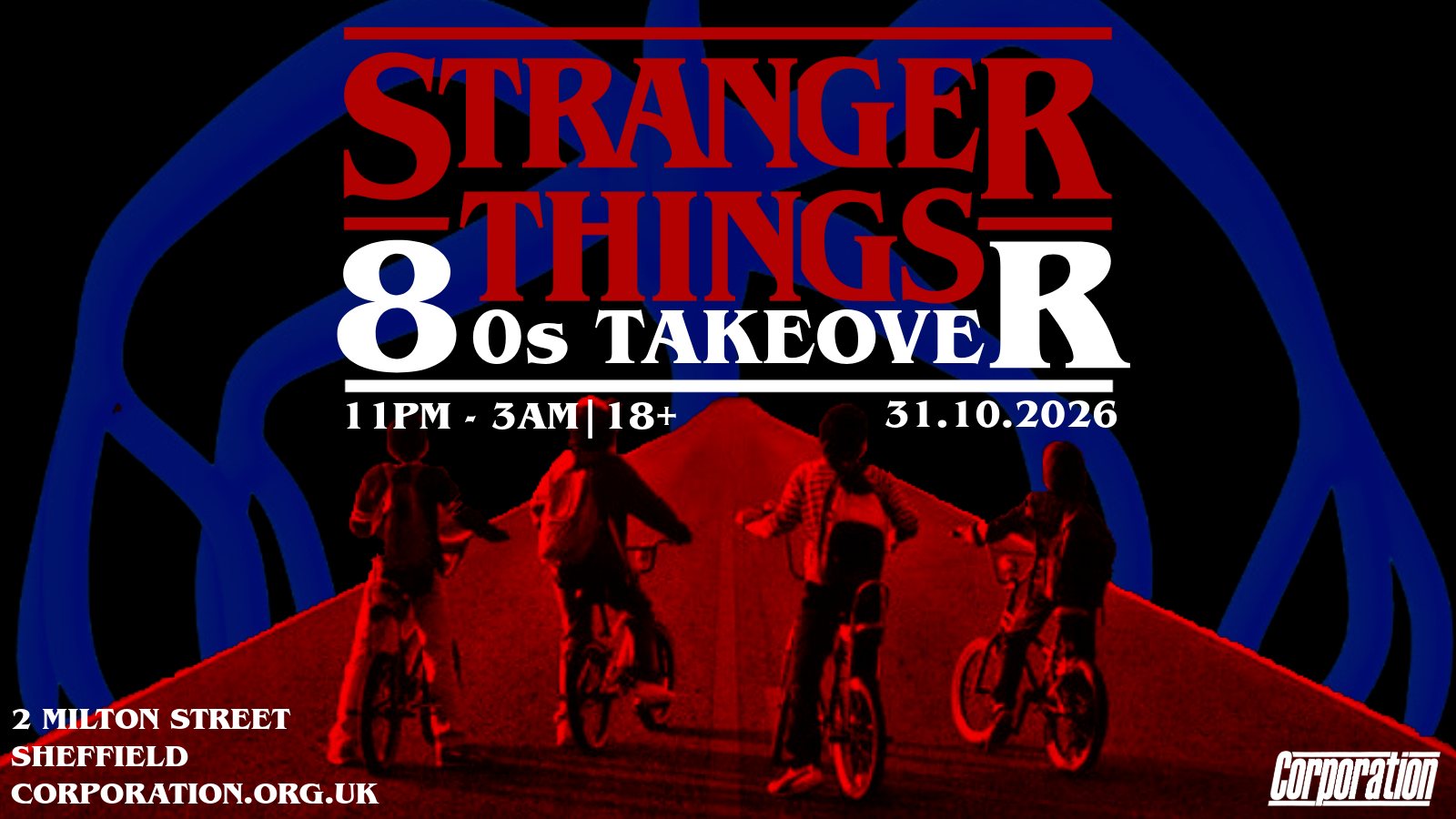 Poster: STRANGER THINGS 80S TAKEOVER | HALLOWEEN
