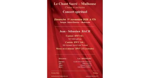 Affiche : Concert spirituel de la Toussaint, Temple Saint-Étienne, 1 nov.