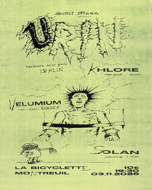 Affiche : Urin + Khlore + Velumium + Solan