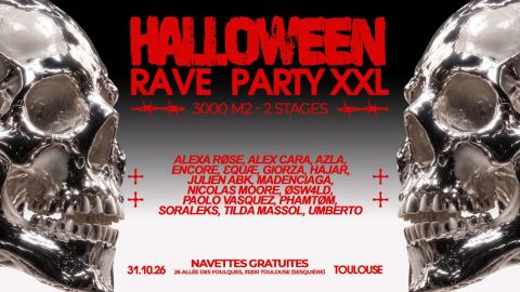 Affiche : HALLOWEEN RAVE PARTY XXL 2026, Discothèque Esméralda, 31 oct.