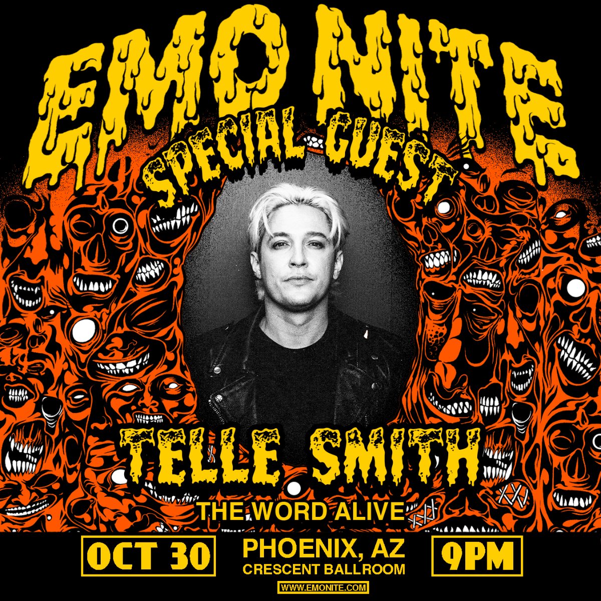 Poster: EMO NITE AT CRESCENT BALLROOM, AZ