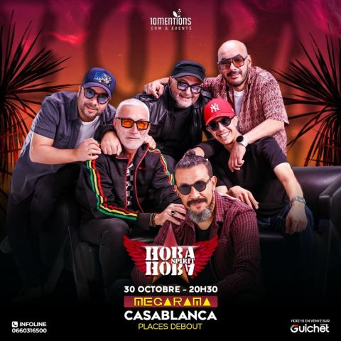 Affiche : Hoba Hoba Spirit en concert, Mégarama Casablanca, 30 oct.