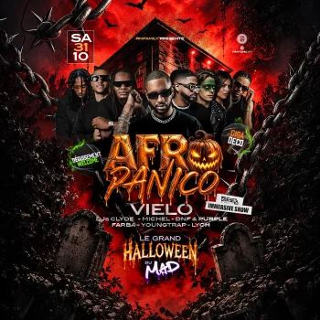 Affiche : Afro Panico Le Grand Halloween, MAD Club, 31 oct.