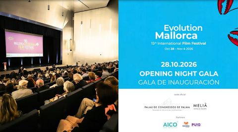 Cartel: Evolution Mallorca – 15th International Film Festival 2026 / Opening Night Gala in Palma, Palau de Congresses, 28 oct