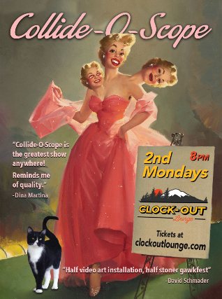 Poster: Clock-Out Lounge Presents: Collide-O-Scope