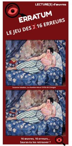 Poster: Jeu des sept erreurs, voire plus !, Musée des Beaux-Arts de Limoges, May 23