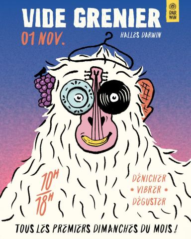 Poster: VIDE GRENIER À DARWIN, Darwin Éco-système, Nov 1