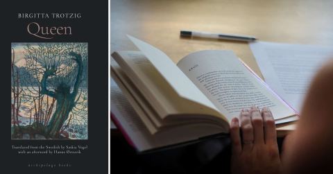 Poster: QUEEN BY BIRGITTA TROTZIG | NORDIC BOOK CLUB ONLINE, Scandinavia House, Nov 3