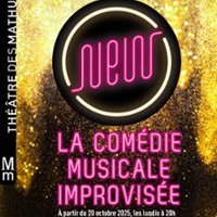 Poster: New - la Comédie Musicale Improvisée, Théâtre des Mathurins, Sunday, October 25