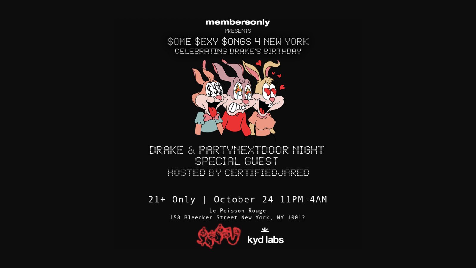 Poster: Members Only: $ome $exy $ongs 4 New York