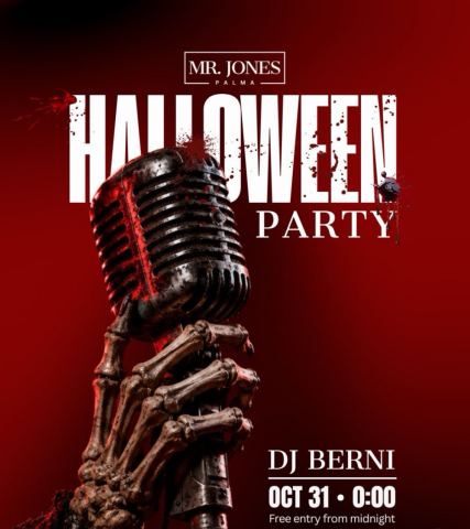 Poster: Halloween Party @ Mr. Jones Palma, Mr. Jones, Oct 31