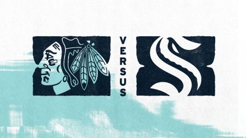 Poster: Seattle Kraken vs. Chicago Blackhawks, Climate Pledge Arena, Nov 25