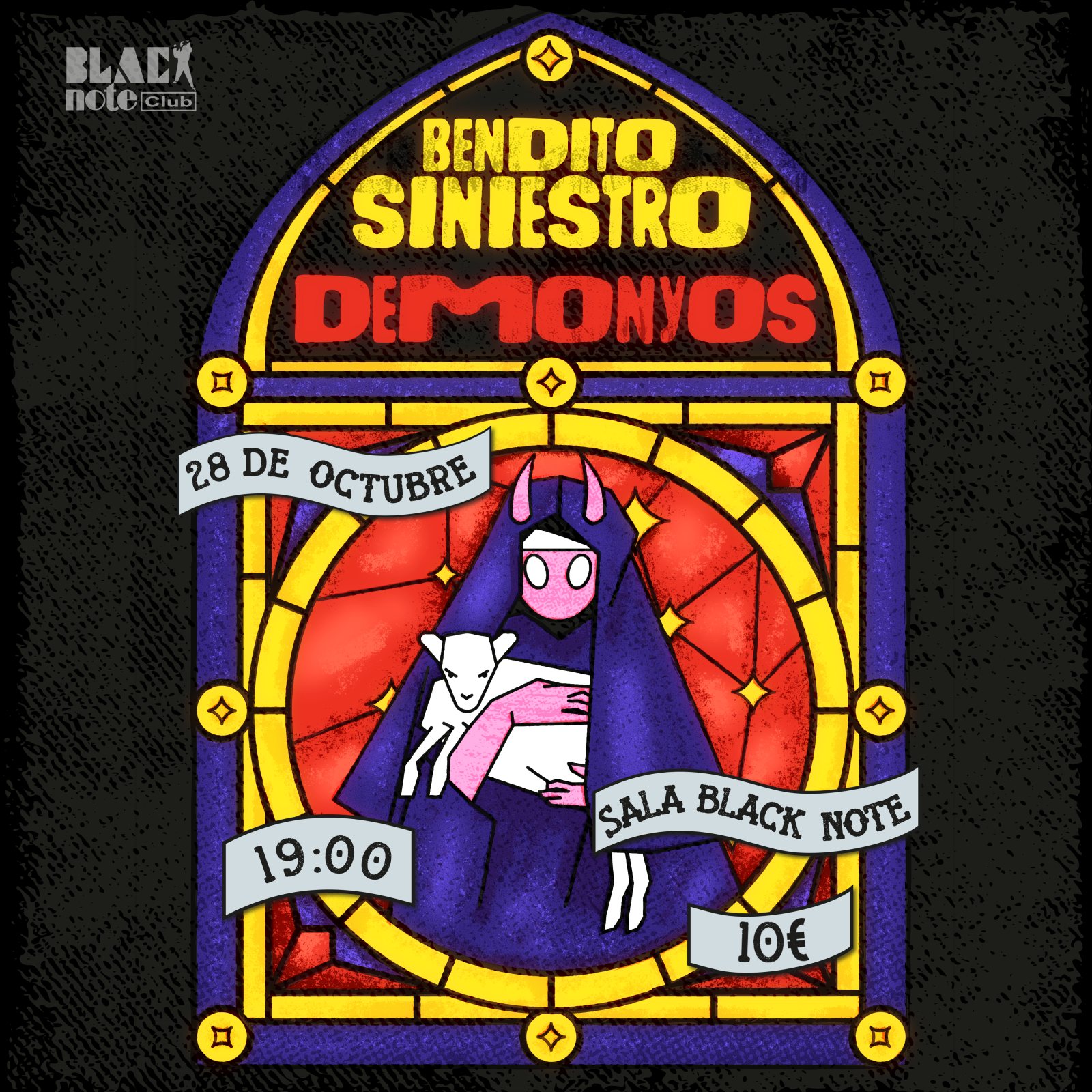 Cartel: DEMONYOS + BENDITO SINIESTRO