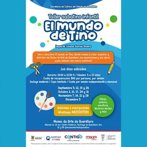 Poster: El Mundo de Tino, Museo de Arte de Querétaro, Oct 31