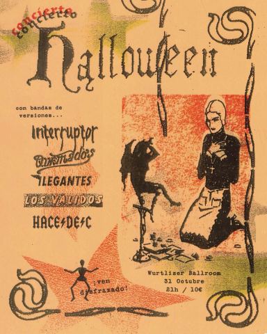 Cartel: Concierto De Halloween, Wurlitzer Ballroom, 31 oct
