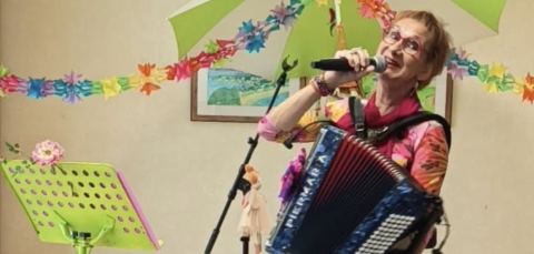 Poster: Le P’tit Bal de la Guinguette de Pascala Balagosse, Association Socioculturelle Le Grand B, Oct 29
