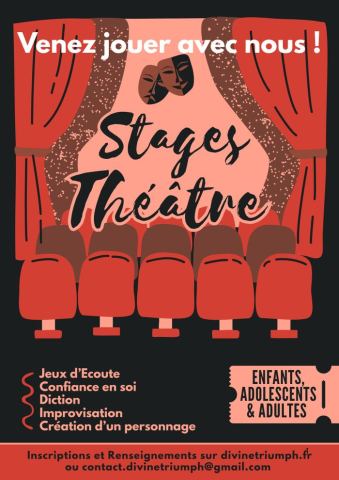 Poster: Stage Théâtre Ado 12-18 ans, Pôle associatif Mangin Beaulieu, Oct 29