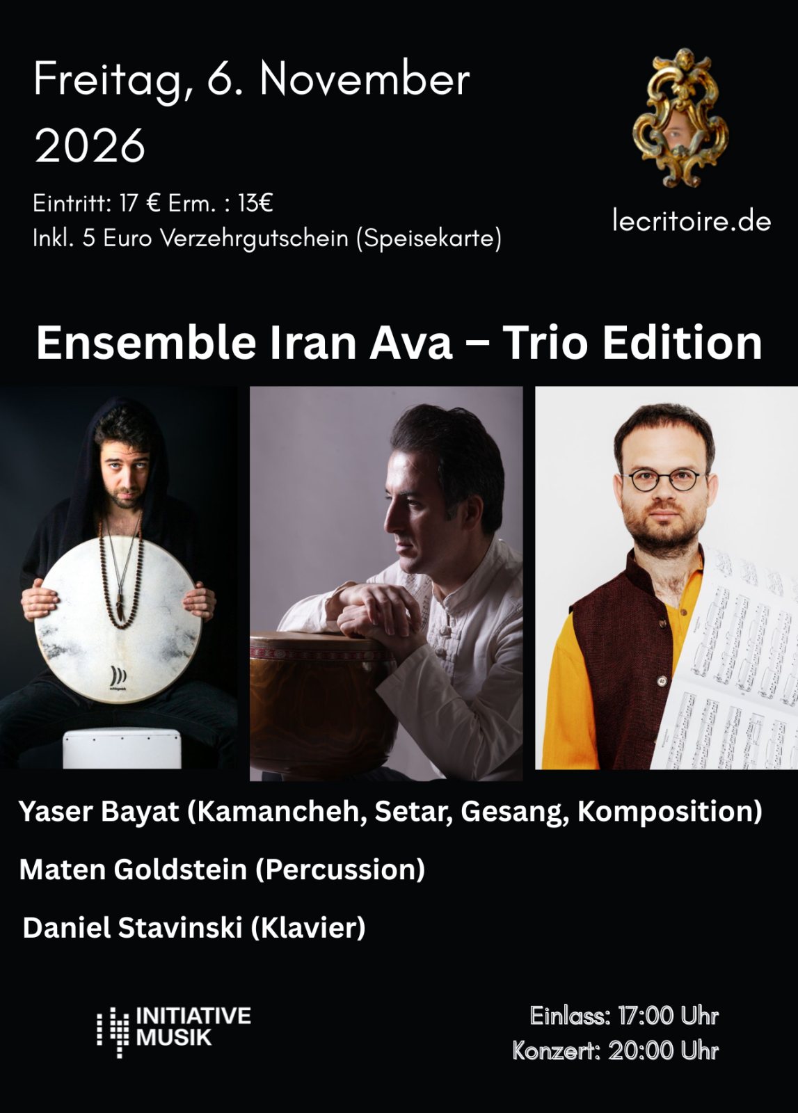 Poster: Ensemble Iran Ava – Trio Edition
