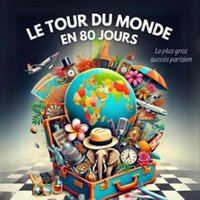 Affiche : Le Tour du monde en 80 jours, Les 3T – Café-théâtre, 31 oct.