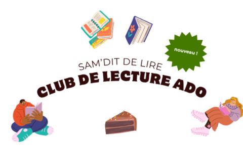 Poster: Sam'dit de lire : le club de lecture pour les ados, Médiathèque Violette Leduc, Nov 7