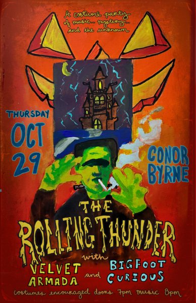 Poster: The Rolling Thunder + Bigfoot Curious + Velvet Armada
