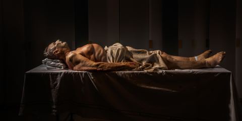 Affisch: Samtal: Döden och konsten, Kulturhuset Stadsteatern, 29 okt.