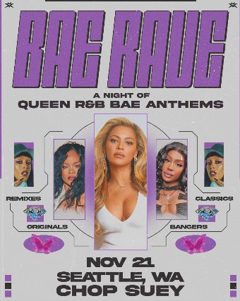 Poster: Bae Rave – A Night of R&B Bae Remixes, Edits & Originals
