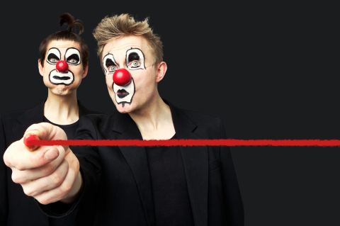 Juliste: Red Nose Company: Punainen viiva, Konepajan näyttämö, 11.11.