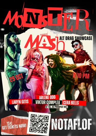 Poster: Monster Mash - Halloween Alt Drag Showcase, The Ol' 55 Bar, Oct 29
