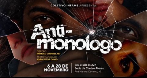 Cartaz: ANTI-MONÓLOGO - Sede Cia dos Atores, Sede Cia dos Atores, 6 de nov.