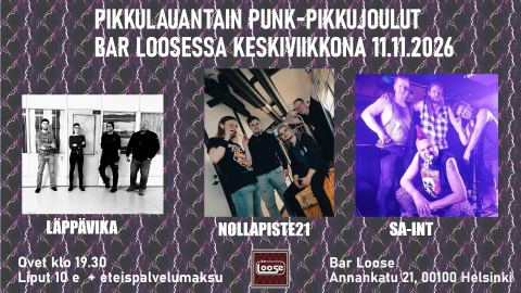 Juliste: Läppävika, Nollapiste21, SA-INT, Bar Loose, 11.11.