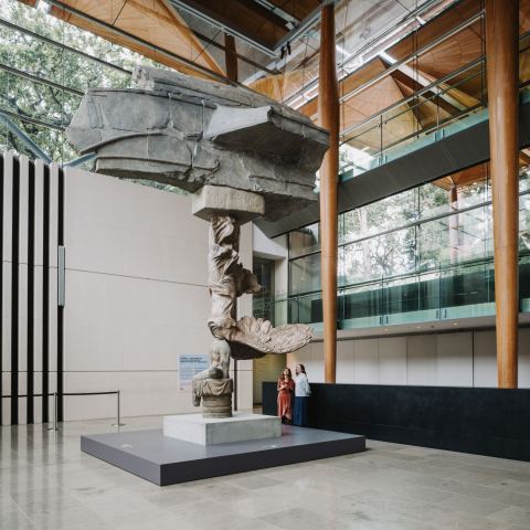 Poster: Eternity – Tianlongshan Grottoes Bodhisattva, Winged Victory of Samothrace, Auckland Art Gallery Toi o Tāmaki, Apr 2