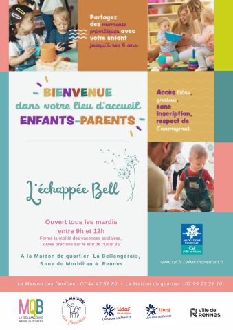 Affiche : Lieu d'Accueil Enfant-Parent, Maison de quartier La Bellangerais, 27 oct.