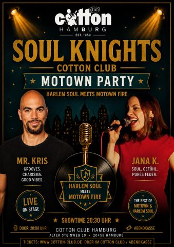 Plakat: SOUL KNIGHTS - COTTON CLUB MOTOWN PARTY, Cotton Club, 14. Nov.
