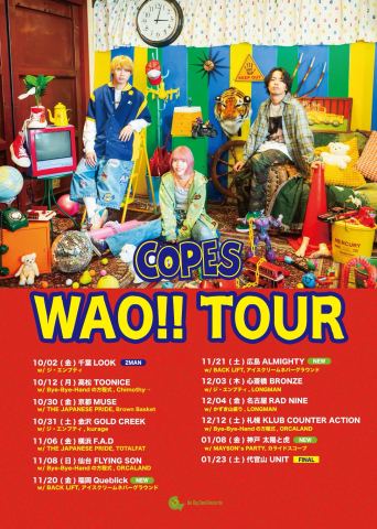 ポスター：COPES presents "WAO!! tour", Queblick, 11月20日