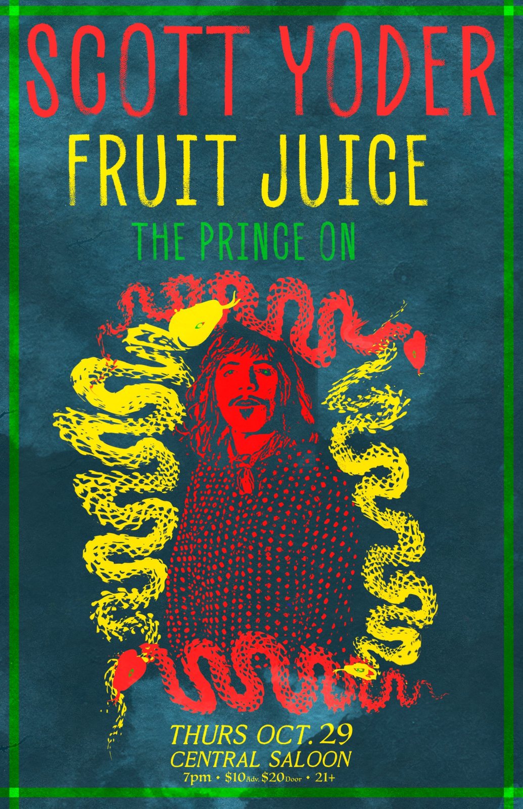 Poster: Scott Yoder • Fruit Juice • The Prince On