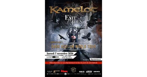 Poster: Kamelot + Exit Eden + Temperance, La Rayonne, Nov 7