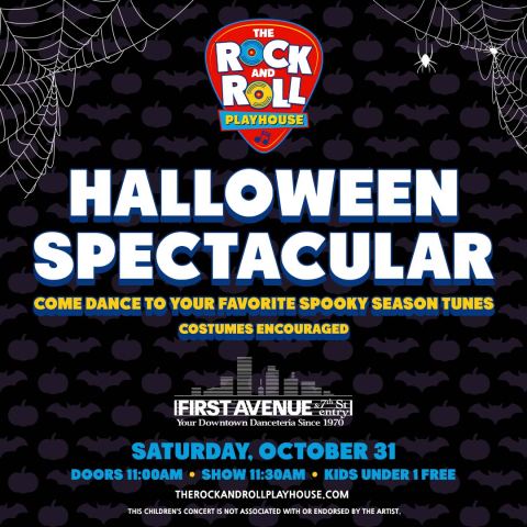 Poster: <em>The Rock and Roll Playhouse presents</em> <br>Halloween Spectacular for Kids, First Avenue, Oct 31