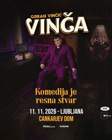 Plakat: Goran Vinčić Vinča, Cankarjev dom, 11. nov.