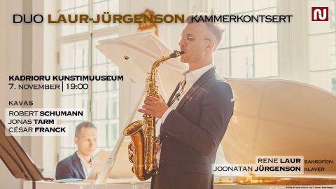 Plakat: Duo Laur-Jürgenson kammerkontsert, Kadrioru kunstimuuseum, 7. nov