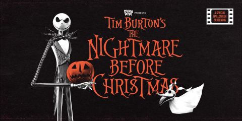 Poster: Nightmare Before Christmas Screening, Dynasty Typewriter, Oct 31