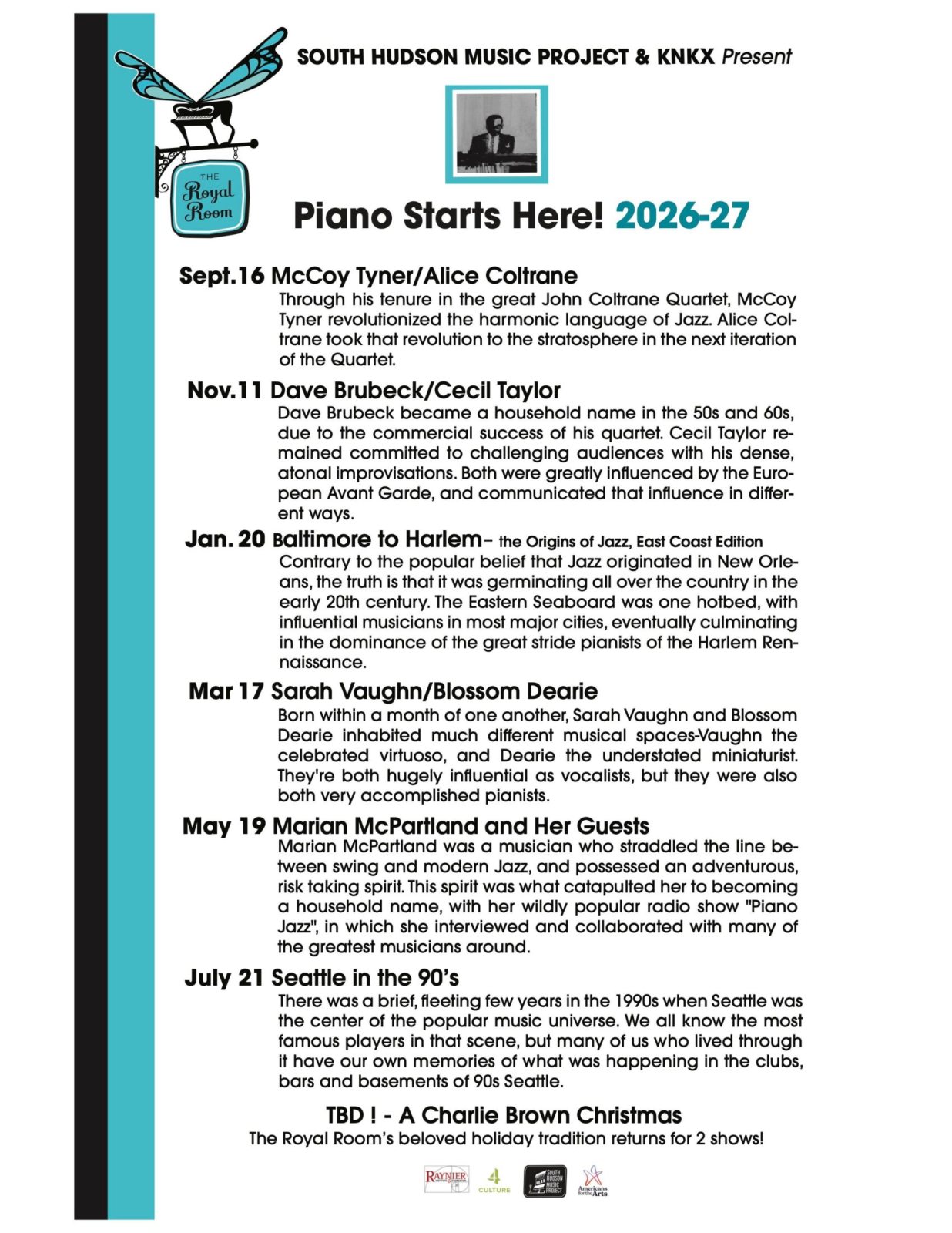 Poster: Piano Starts Here: Dave Brubeck/Cecil Taylor