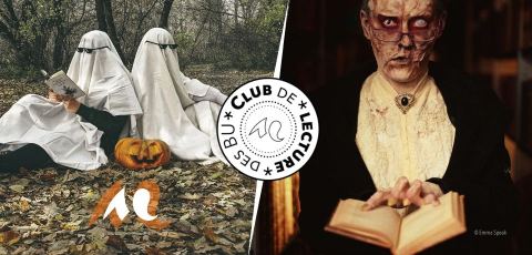 Poster: Club de lecture des bibliothèques : frissons post-Halloween en livres, Bibliothèque Rigoberta Menchú, Nov 10