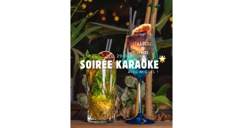 Affiche : Soirée karaoké avec Miguel, La Belle Vue, 29 oct.