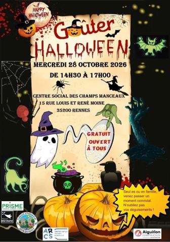 Affiche : 👀  C'est bientôt Halloween  👀, Centre Social des Champs Manceaux, 28 oct.