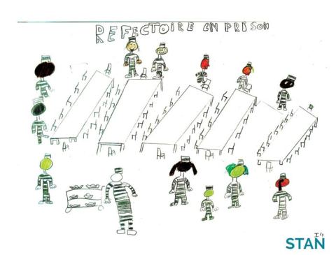 Affiche : La prison vue par les enfants, Bibliothèque Longs-Champs, 13 nov.